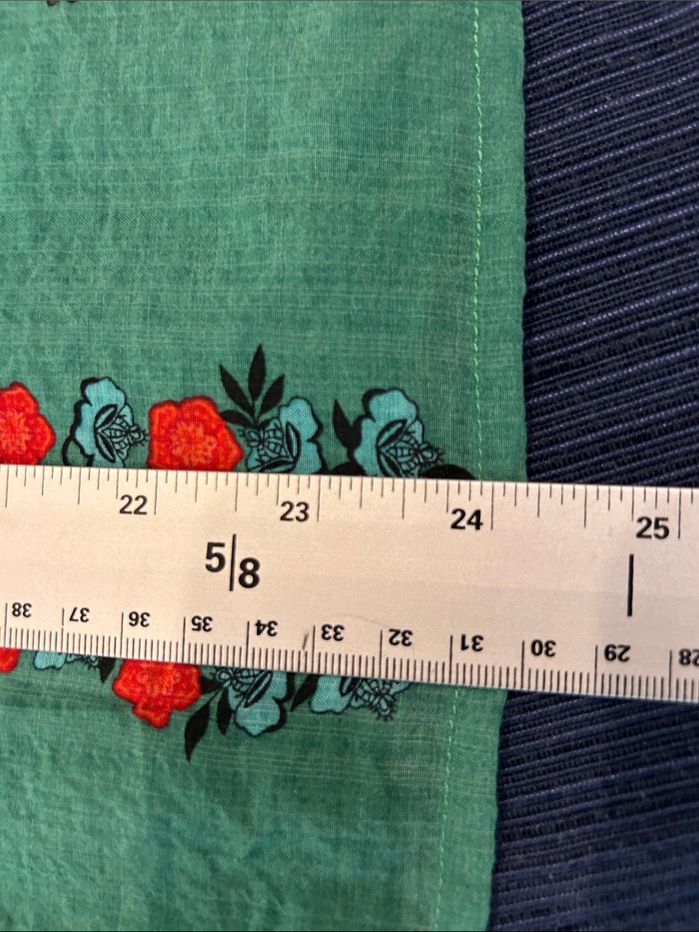 THML Clothing Green Floral Peasant Tunic Blouse with Ruffle Sleeves, Tassels L - Picture 13 of 16
